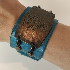 Leather cuff bracelet